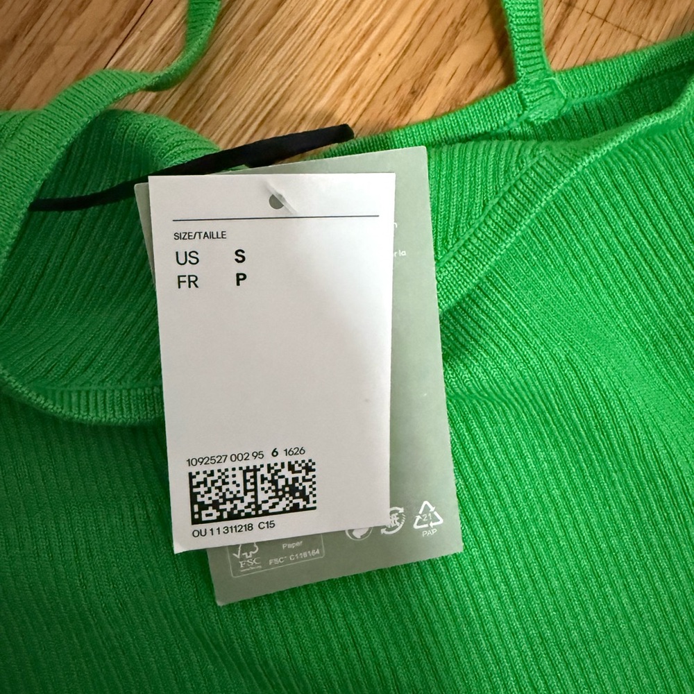 H&M Green Ribbed Halter Top - Picture 4 of 4